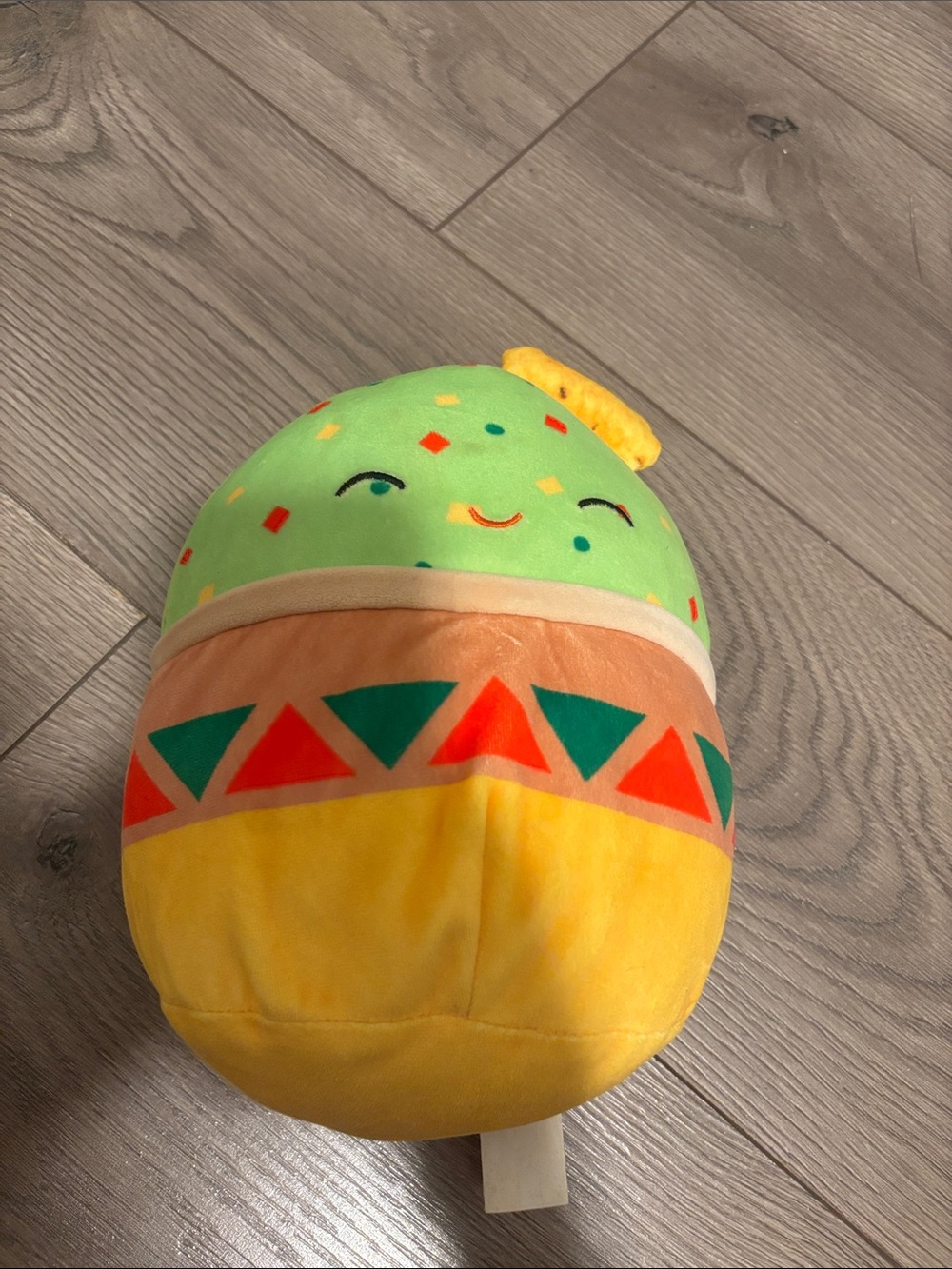 Squishmallows Green & Yellow Taco Plush with Colorful Confetti Accents